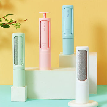 2-1 Reusable Pet Hair Remover Brush Roller Self Cleaning Tool