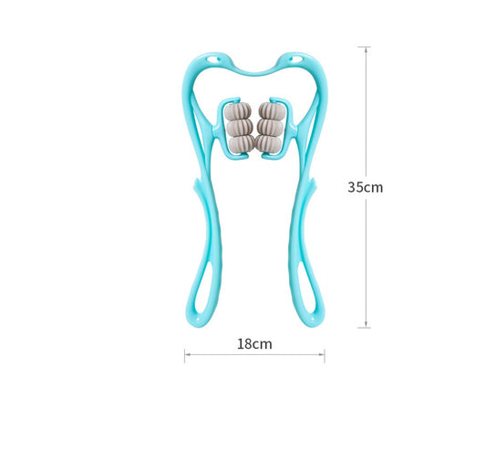 Multifunctional Manual Six-wheel Neck Massager Massage Relieve Roller Tool