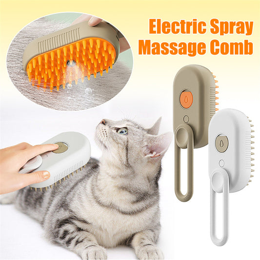 3 In 1 Electric Spray Pet Hair Brush For Massage Grooming