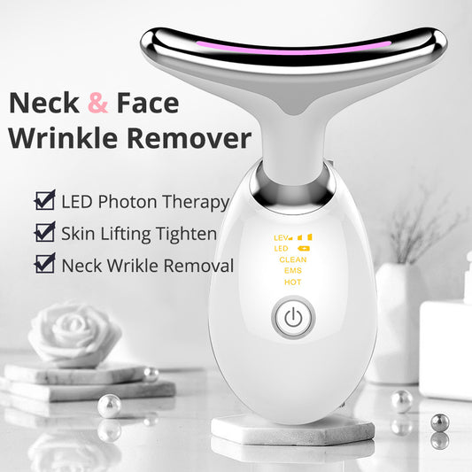 EMS Thermal Neck Lifting And Tighten Massager Microcurrent Wrinkle Remover