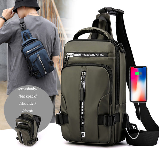 Crossbody Men Multifunctional Backpack