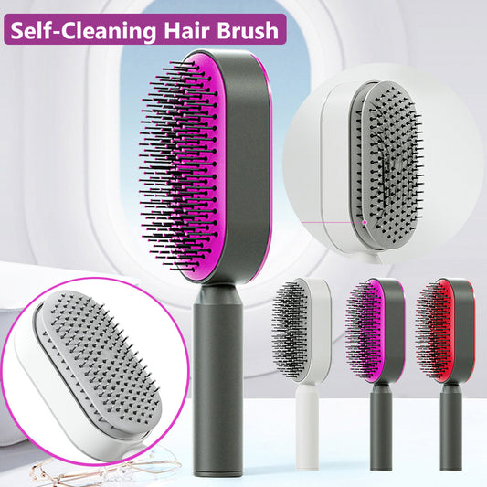 Self Cleaning Hair Brush For Women Airbag Massage Scalp Comb