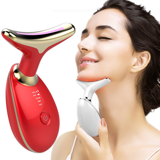 EMS Thermal Neck Lifting And Tighten Massager Microcurrent Wrinkle Remover